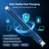 Kurzes USB4 Typ-C Kabel 240W PD3.1 Schnellladung 40Gbps Datenübertragung 8K 60Hz Video E-Marker Chip für Laptop Dockingstation