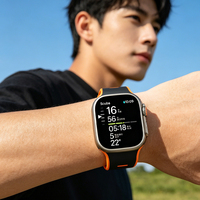 Bracelet en silicone sport pour Apple Watch Ultra 3/2/1 49 mm, bracelet intelligent pour iWatch 11 10 9 8 7 SE 3 46 mm 45 mm 44 mm 42 mm
