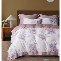 Parure de lit en Lyocell 300TC ultra douce, style floral moderne, tissée, 4 pièces, rafraîchissante, en Tencel, offre spéciale