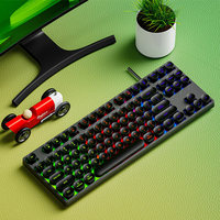Clavier mécanique de jeu d'ordinateur de bureau à clé ronde à échange à chaud filaire à 87 touches