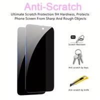 Protection d'écran en verre trempé pour iPhone 16, compatible OEM, anti-casse, confidentialité garantie, pour i18pro