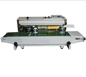 Metal With Spray Table Type Continuous Sealer Plastic Bags Sealing Machine With Conveyor Belt For Food Tea Bag Sealer
