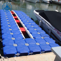 Ponton flottant en plastique HDPE durable de marque Marina, vente en gros directe d'usine, capacité de flottabilité de 350 kg/m, durée de vie de 15 ans