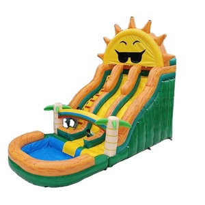 Trung Quốc Thương Mại Sân Sau Dành Cho Người Lớn Cầu Vồng Ánh Nắng Mặt Trời <span class=keywords><strong>Inflatable</strong></span> Dành Cho Người Lớn Trượt Có Thể Tháo Rời Hồ Bơi Kép Làn Đường Trượt Nước Sân Sau - Product Image 1