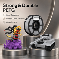 Filamento PETG de 1.75 mm, Gris Básico, Material de Impresión de Alta Resistencia, Filamento para Impresora 3D para Impresión Tridimensional