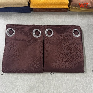 Grommet işleme aksesuarları stok toptan Valances ve perdeler ile Modern jakarlı karartma perdeleri - Product Image 6