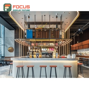 Premium Coffee Display <b>Cabinet</b> Illuminated Merchandise Shelf Matte Black Cafe Display <b>Cabinet</b> - Product Image 5