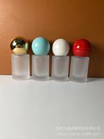 Flacons de parfum en verre dépoli 15 ml avec bouchon boule rouge et or, vides et rechargeables – Offre Spéciale
