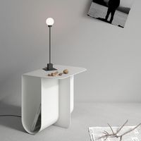 Table d'appoint en acier inoxydable de luxe italien, table basse en marbre pour salon ou balcon