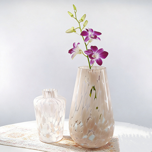 Vaso in Vetro Soffiato a Mano con Coriandoli, Vaso Creativo Colorato Maculato per Decorazione Casa - Product Image 6