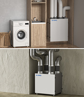 Système de Ventilation Domestique Contrôlé par WiFi Air Frais ERV avec VMC Double Flux Filtre HEPA pour Salle à Manger Application Pensionnat