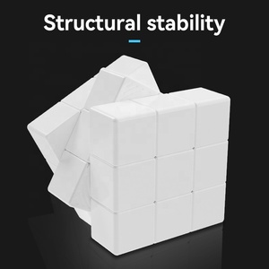 Sengso Oem 사용자 정의 로고 광고 패턴 포장 스티커 맞춤형 매직 큐브 화이트 컬러 디자인 3D 플라스틱 매직 큐브 - Product Image 4