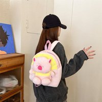 BoTu mignon Capybara peluche poupée sac à dos Kawaii peluche grande capacité cartable pour enfants fourrure sac à bandoulière femmes sac à dos sacs