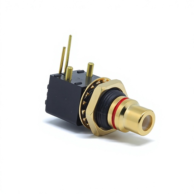 Gold Plated RCA Socket PCB Mount Coaxial Audio Connector Hi-Fi Jack for DAC Decoder