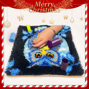 Latch Hook <strong>Rug</strong> <strong>Kit</strong> DIY Crochet Carpet for Adults Kids Beginners Canvas Yarn <strong>Rug</strong> Hooking <strong>Kits</strong> Home Decor Learning <strong>Rug</strong> <strong>Making</strong> - Product Image 5