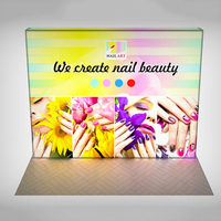 Boîte à lumière LED personnalisée avec logo, cabine lumineuse, présentoir pop-up rétroéclairé SEG pour salon professionnel et exposition