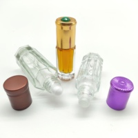 Ventes directes des fabricants de nouvelle bouteille à roulettes transparente à hauteur mince avec huit côtés bouteille d'huile essentielle de haute qualité
