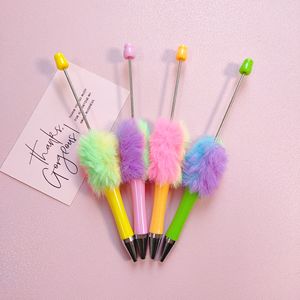B7013 Schattige Pluche Bal Plastic Sieraden Decoratief Pluizig DIY Beadable Balpen Blanks voor Kralen Cadeau Bruiloft Verjaardag - Product Image 6