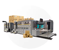 Boîte ondulée automatique flexo 2 couleurs mini imprimante slotter machine à découper pour emballage en carton