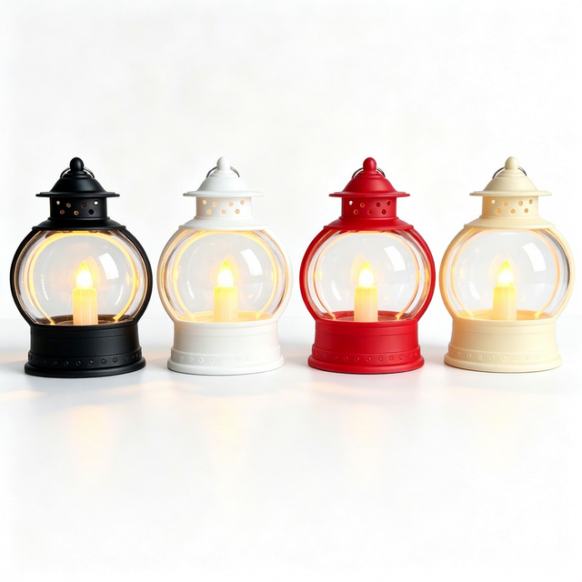 Mini Vintage Battery Operated Multicolor LED Lantern Flameless Simulation Flame Hangable Candle Light for Christmas Wedding Home