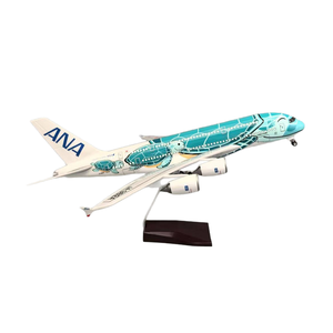 Modèle d'<span class=keywords><strong>avion</strong></span> en résine ANA (All Nippon Airways) Green Turtle A380 de 45 cm, <span class=keywords><strong>avion</strong></span> de ligne, simulation d'aviation civile, décoration - Product Image 1