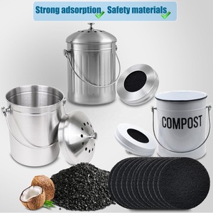 Woxin filter arang pengganti bulat 6.7 inci, untuk kontrol bau tempat sampah meja rumah - Product Image 4