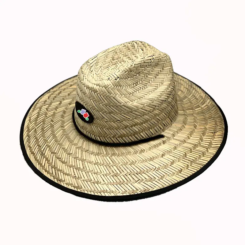 New sun protection lifeguard straw hats woven straw fedora hats for men