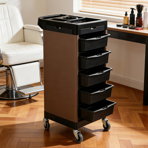 2026 New Durable 5-Tier Salon Storage <b>Trolley</b> Plastic Hair Salon Equipment Factory Wholesale - Product Image 1
