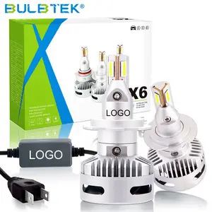 BULBTEK X6 H7 LED far özelleştirilmiş tasarım yüksek güç LED ampul dönüşüm kiti için reflektör ve projektör LENs meclisi