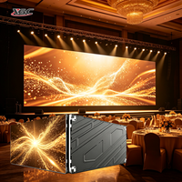 Panneau LED HD d'intérieur, toile de fond de scène pour salle de bal d'hôtel, éclairage d'ambiance, P2.5, vue large pour les décors visuels de cérémonie de banquet.
