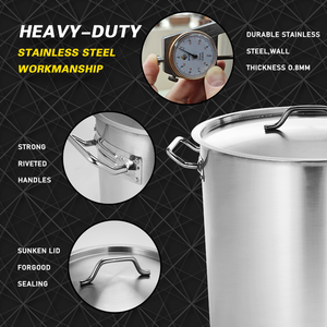 Daosheng OEM 03/04/05style Restaurant Kitchen Cooking Food Stainless Steel Capacity Heavy Duty Stainless Steel Hot Soup <strong>Pot</strong> <strong>Set</strong> - Product Image 3