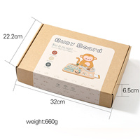 Volante de Madera Montessori, Tablero de Actividades, Ecológico, Libre de BPA, Juguete Sensorial Educativo para el Desarrollo de la Inteligencia de los Niños Pequeños