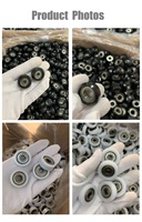 Roulettes de porte coulissante d'usine, roues plates en nylon blanc avec roulement 608