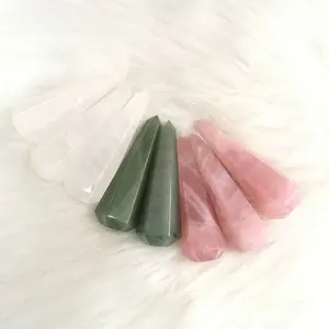 Wholesale Natur Healing Crystal Rose Quartz Ring Holder For Gift