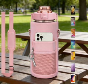 Botella de agua para gimnasio sin BPA con pajita, tapa de plástico 2 en 1, capacidad de 1 galón, botella motivacional para beber - Product Image 5