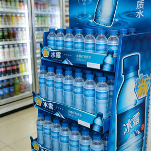 Expositor de Piso de Cartón Corrugado Personalizado para Bebidas, Botellas de Agua Mineral, para Tiendas y Promociones - Product Image 2