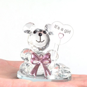 Set Orsetto di Cristallo '<span class=keywords><strong>È</strong></span> una Bambina' per Regali Baby Shower - Product Image 1