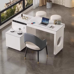 Tavolino <span class=keywords><strong>da</strong></span> Caffè Nordico di Lusso con Bollitore Integrato e Piano in Pietra Luminosa, Vendita Diretta dalla Fabbrica - Product Image 2