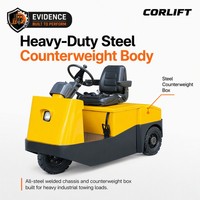 Tracteur de remorquage électrique avec batterie lithium-ion AWD, pneus pleins, longueur de fourche 1150 mm, déplaceur latéral électrique, modèle QDD-1 Guanshun