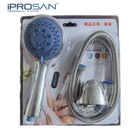 Douchette à Main Sous Blister, Kit de Douche ABS Pressurisé Effet Pluie, Facile à Installer pour Salle de Bain