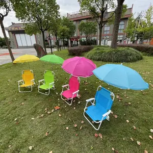 In Voorraad Strandstoel Opvouwbaar Voor Kinderen Spelen Parasol Paraplu Inbegrepen