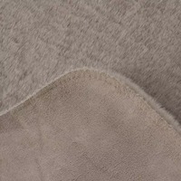 Tapis en fausse fourrure beige RO, fabriqué à la machine, doux et moelleux, pour intérieur, certifié OEKO-TEX, écologique, à poils longs de 2,5 cm, en PET