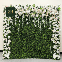 Mur de fleurs et plantes artificielles enroulable pour décoration de maison, fêtes et événements – Vente en gros usine