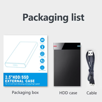 Box esterno USB 3.0 per disco rigido SATA, custodia protettiva in plastica per HDD/SSD SATA da 2,5 pollici, Type-C, 4TB/2TB