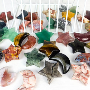 Factory <strong>Price</strong> Mineral Ornamental Healing Gemstone Crystal Moon and Star for Feng Shui - Product Image 1