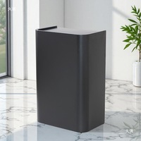 Comptoir de réception moderne en acier inoxydable blanc – Élégant, durable et facile à nettoyer pour hall d'entreprise