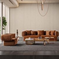 Nouveau Design salon tissu velours tufté moderne luxe canapé ensemble salon élégant maison Sala meubles ensembles