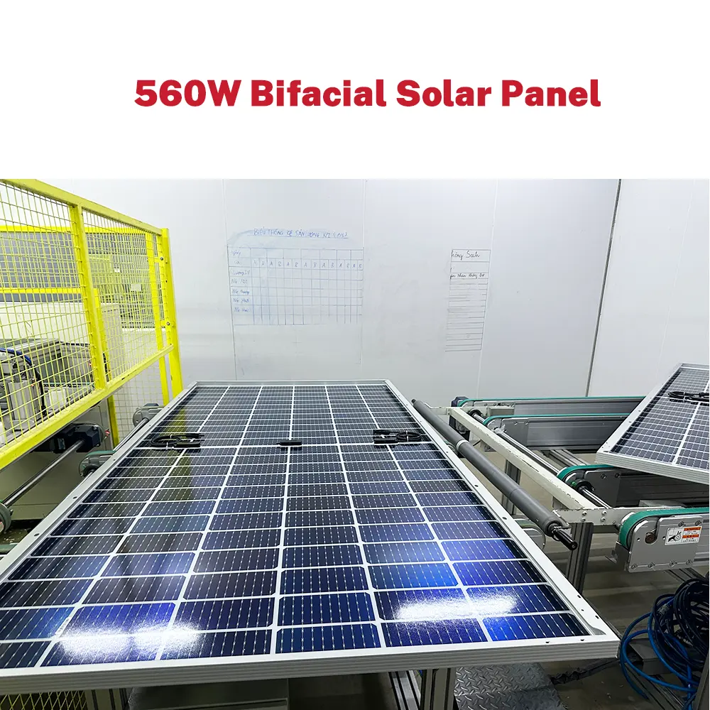 Jk Perc güneş modülleri 550W Pervoskite Bifacial 560Wp GÜNEŞ PANELI için araba örtüsü