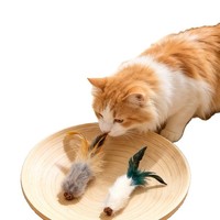 Jouet interactif pour chien en fourrure de lapin naturelle et cuir, avec ver et plume, pour la dentition, les morsures et le jeu