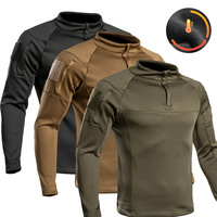 Veste polaire tactique d'hiver pour homme, épaisse et chaude, col montant, pull à manches longues, manteau décontracté pour la randonnée en extérieur